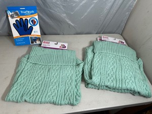 New Dog Hair Brush Mitt and 3 New XL Dog Sweaters