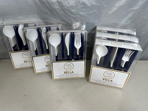 6 New 24 pc Reusable Flatware Sets