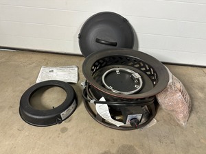 New Propane Fire Pit with Rocks and Cover