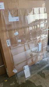 Clear plastic brochure shelf