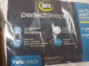 2 Serta Jumbo Pillows...