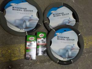 3 Steering Wheel Covers and 2 Turtl...