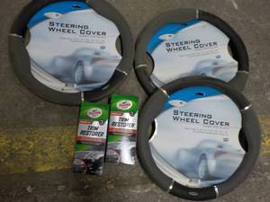 3 Steering Wheel Covers and 2 Turtl...