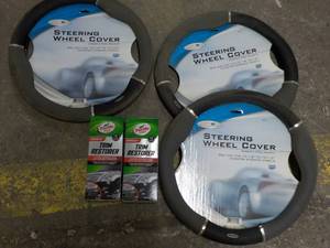 3 Steering Wheel Covers and 2 Turtl...