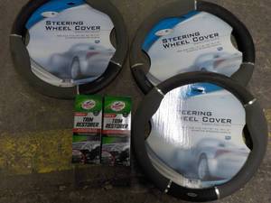 3 Steering Wheel Covers and 2 Turtl...