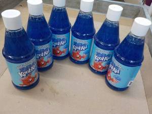 6 Bottles Blue Raspberry Kool Aid S...
