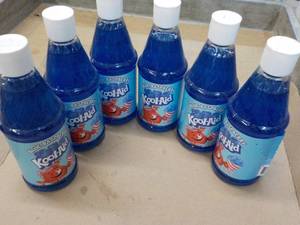 6 Bottles Blue Raspberry Kool Aid S...