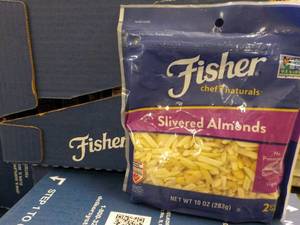 6 - 10 oz Fisher Slivered Almonds...