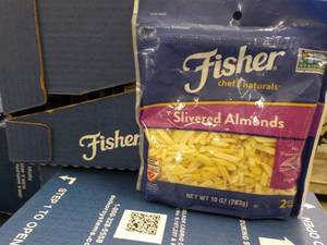6 - 10 oz Fisher Slivered Almonds...