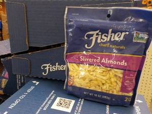 6 - 10 oz Fisher Slivered Almonds...