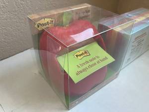 Apple Post-It Dispenser and Notes