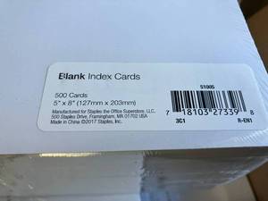 Large Index Cards