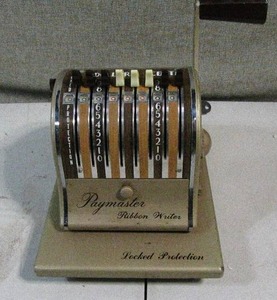 lot 1 image: Vintage Paymaster Ribbon Writer