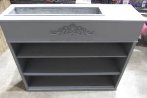lot 74 image: Large Grey Entry way Mini Bar Shelf