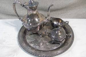 lot 97 image: Silver Tea Set