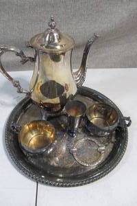 lot 98 image: Silver Tea Set