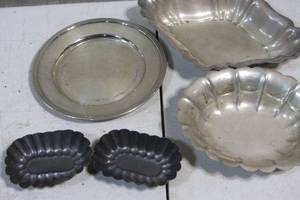 lot 102 image: Set of Silver Custard Dishes and Non stick Tart Tins
