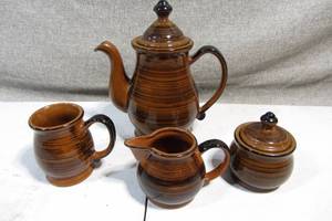 lot 146 image: Vintage Japanese Craft Ceramic Tea Set