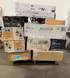 lot 150 image: Wholesale Pallet of Assorted Lights and Fans