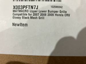lot 174 image: MATMACRO Glossy Black Front Upper Lower Bumper Grille Mesh Grill Replacement