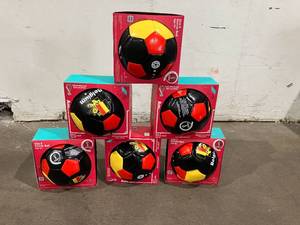 lot 188 image: LOT OF 6 apelli Sport FIFA World Cup Qatar 2022 Soccer Ball Souvenir