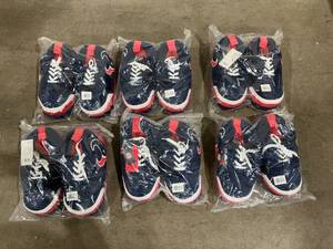 lot 189 image: LOT OF 6 FOCO Mens Houstan Texans Plush XL Sneaker Slippers