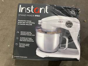 lot 195 image: Instant 600W 10-Speed 7.4 qt. White Stand Mixer Pro with Digital Interface