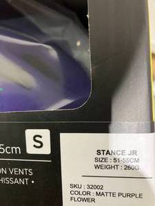 lot 194 image: boll Stance Junior Small Matte Purple Flower Bike Helmet