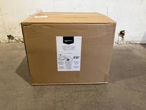 lot 205 image: Amazon Basics Dual Post Beige Carpeted Indoor Cat Tree Tower With Cave