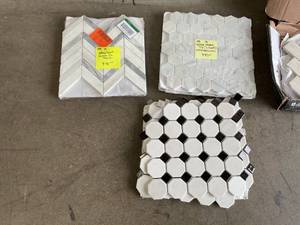 lot 136 image: Lot of Assorted Daltile and Jeffrey Court Tile