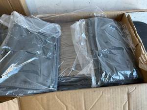 lot 253 image: AMHANCIBLE Grey 3-Section Pull-Out Fabric Baskets Laundry HamperSorter with Shelf