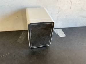 lot 271 image: Easy-Take White Cooler and Warmer SkincareMakeup Fridge with Dimmable LED Mirror