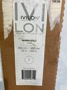 lot 220 image: Ivilon Drapery Warm Gold End Cap Style Window Curtain Rod