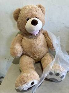 lot 228 image: Large Stuffed Light Brown Plush Teddy Bear