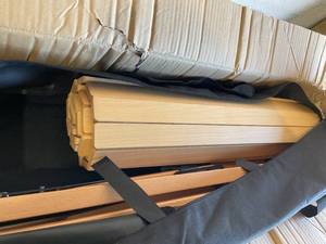 lot 372 image: Outdoor Camping Folding Wood Table