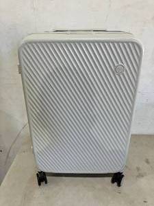 lot 327 image: Mixi 24 inch Smoke white Suitcase with Spinner Wheels and Front Laptop Pocket