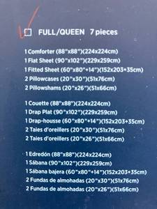 lot 328 image: BlueGray FullQueen 7 Piece Bedding Set