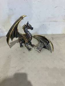 lot 339 image: HEINBOW Steampunk Metallic Look Resin Dragon Sculpture
