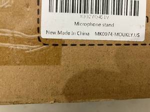 lot 346 image: Moukey Black Tripod Boom Microphone Stand
