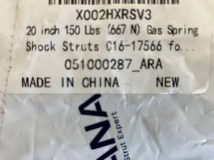 lot 404 image: 20 inch 150 Lbs (667 N) Gas Spring Shock Struts C16-17566