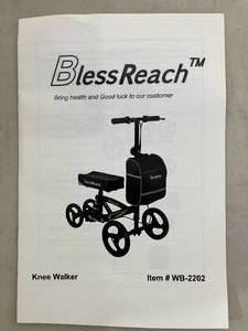 lot 57 image: BlessReach Economy Steerable Knee Scooter with Dual Braking System