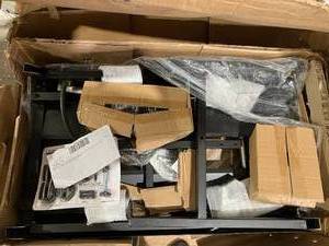 lot 7 image: Blackstone 36 Inch 4 Burner Propane Outdoor Cooking Station with Built in Cutting Board, Garbage Holder and Side Shelf