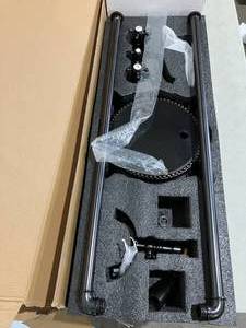 lot 74 image: Cinwiny Oil Rubbed Bronze Freestanding Faucet Bathtub Floor Mounted Tub Filler With Handheld Shower Spray