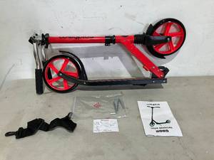 lot 77 image: WAYPLUS Red Foldable Lightweight Kick Scooter