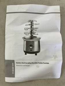 lot 78 image: Stainless Steel 4-Tier 32 Ounce Electric Chocolate Fondue Fountain Machine