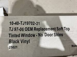 lot 431 image: Sierra Offroad Black Replacement Soft Top
