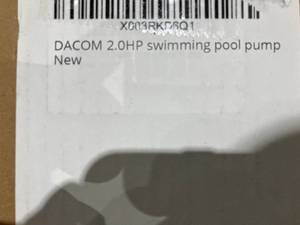 lot 433 image: DACOM 2.0HP Swimming Pool Pump
