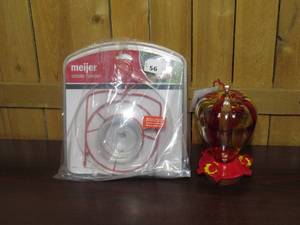 lot 56 image: Two Oriole feeders & One Hummingbird Feeder by meijer