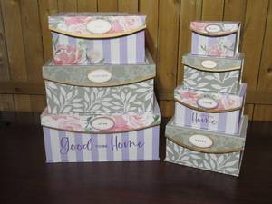 lot 66 image: Seven Nesting Gift Boxes