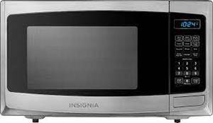 lot 99 image: Insignia - 0.9 Cu. Ft. Compact Microwave - Stainless steel